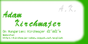 adam kirchmajer business card